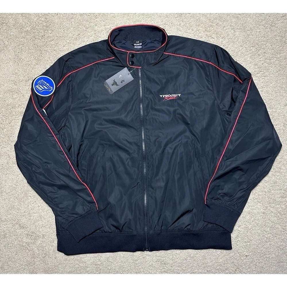 Under Armour Project Rock Driver Seat Warmup Racing Jacket Men Size 2XL XXL